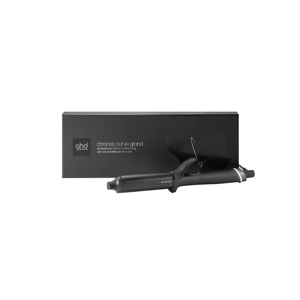 NUOVO GHD CHRONOS CURVE GRAND TONG (32MM) FERRO PER RICCI VOLUMINOSI E ONDE MORBIDE