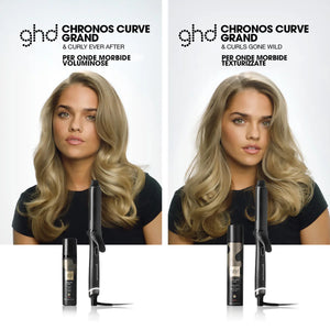 NUOVO GHD CHRONOS CURVE GRAND TONG (32MM) FERRO PER RICCI VOLUMINOSI E ONDE MORBIDE
