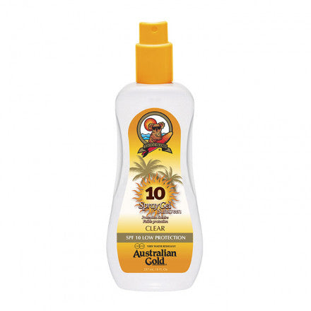 Australian Gold SPF10 Spray Gel Sunscreen CLEAR 237 ml
