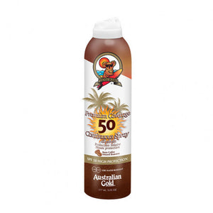 Australian Gold SPF50 Premium Coverage Continuos Spray Sunscreen BRONZER 177 ml